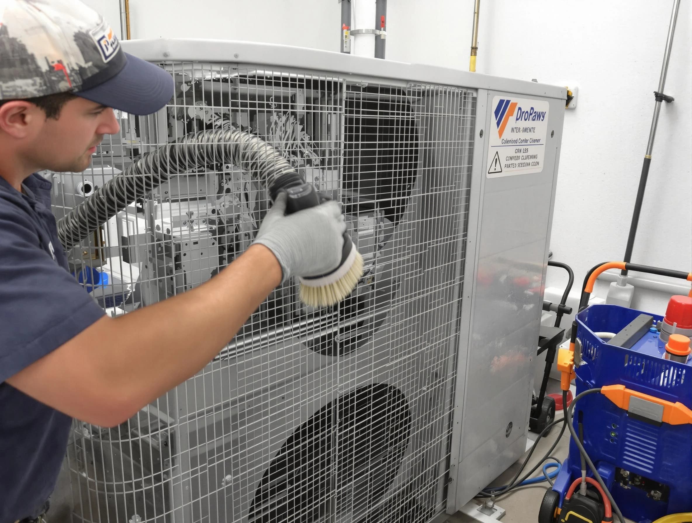 Bon Air Air Duct Cleaning specialist performing precision AC coil cleaning for improved system performance in Bon Air