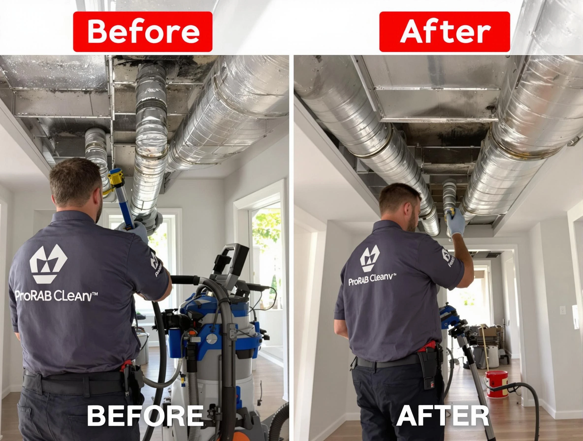 Bon Air Air Duct Cleaning expert performing thorough residential duct cleaning in a Bon Air home